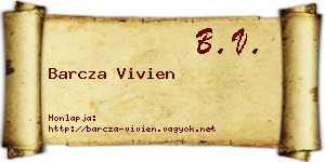 Barcza Vivien névjegykártya